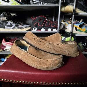 🔥 UGG Men's Ascot Loafer Tan Slippers Shoes Size 12 Genuine Sheepskin